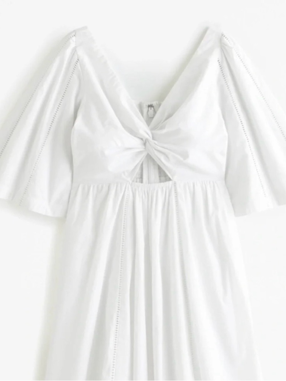 Abercrombie & Fitch White Twist-Front Mini Dress